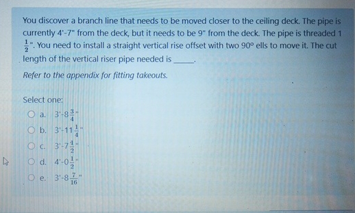 You discover a branch line that needs to be moved