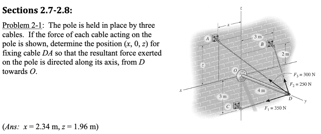 Sections 2 . 7 - 2 . 8 : Problem 2 - 1 : The pole
