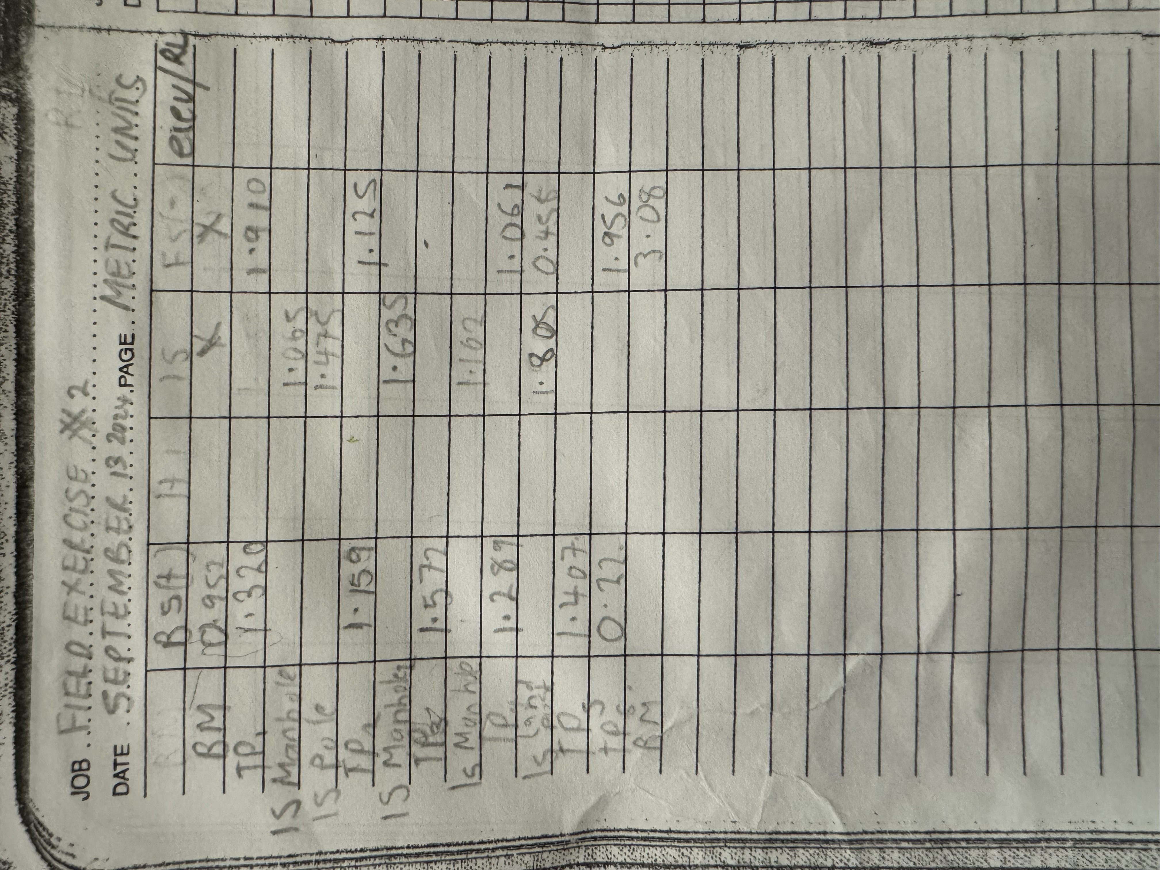 JOB FIELD EXERCISE. XR DATE SEEP JEMB ER IS 2