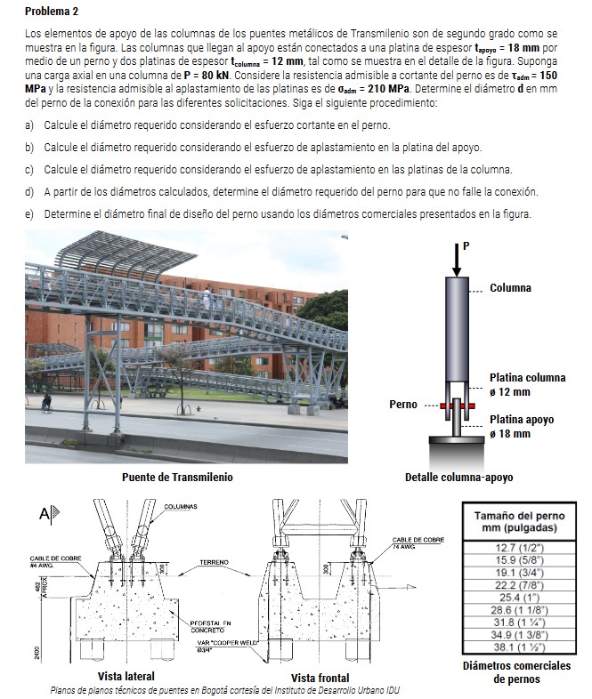 Puente de Transmilenio Vista lateral Di metros