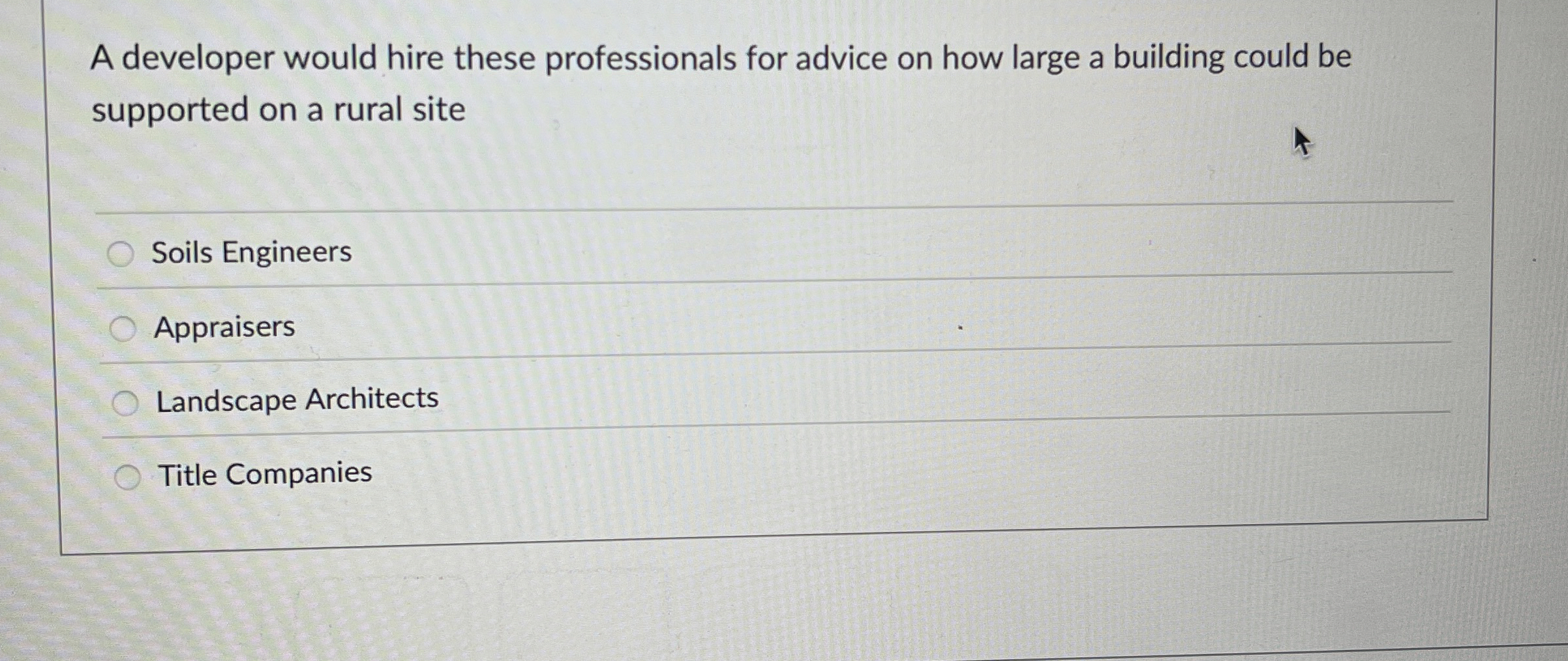 A developer would hire these professionals for
