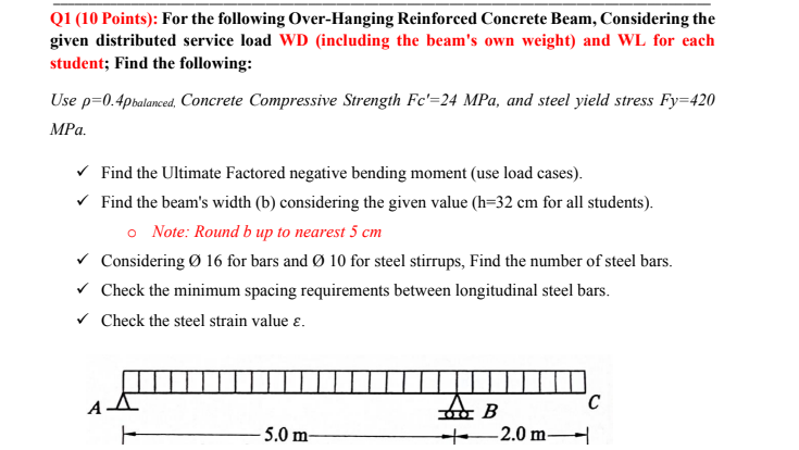 Q 1 ( 1 0 Points ) : For the following Over -