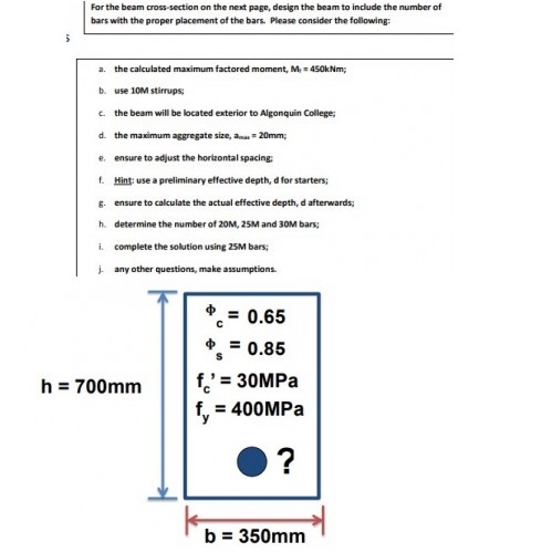 For the beam cross - section on the next page,