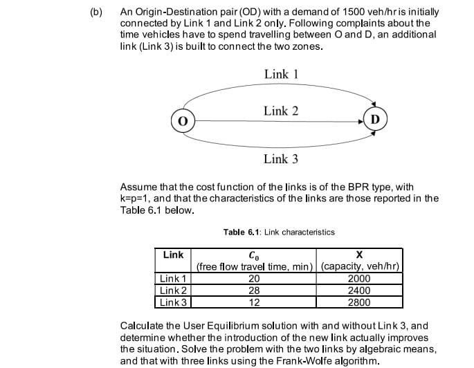 ( b ) An Origin - Destination pair ( OD ) with a