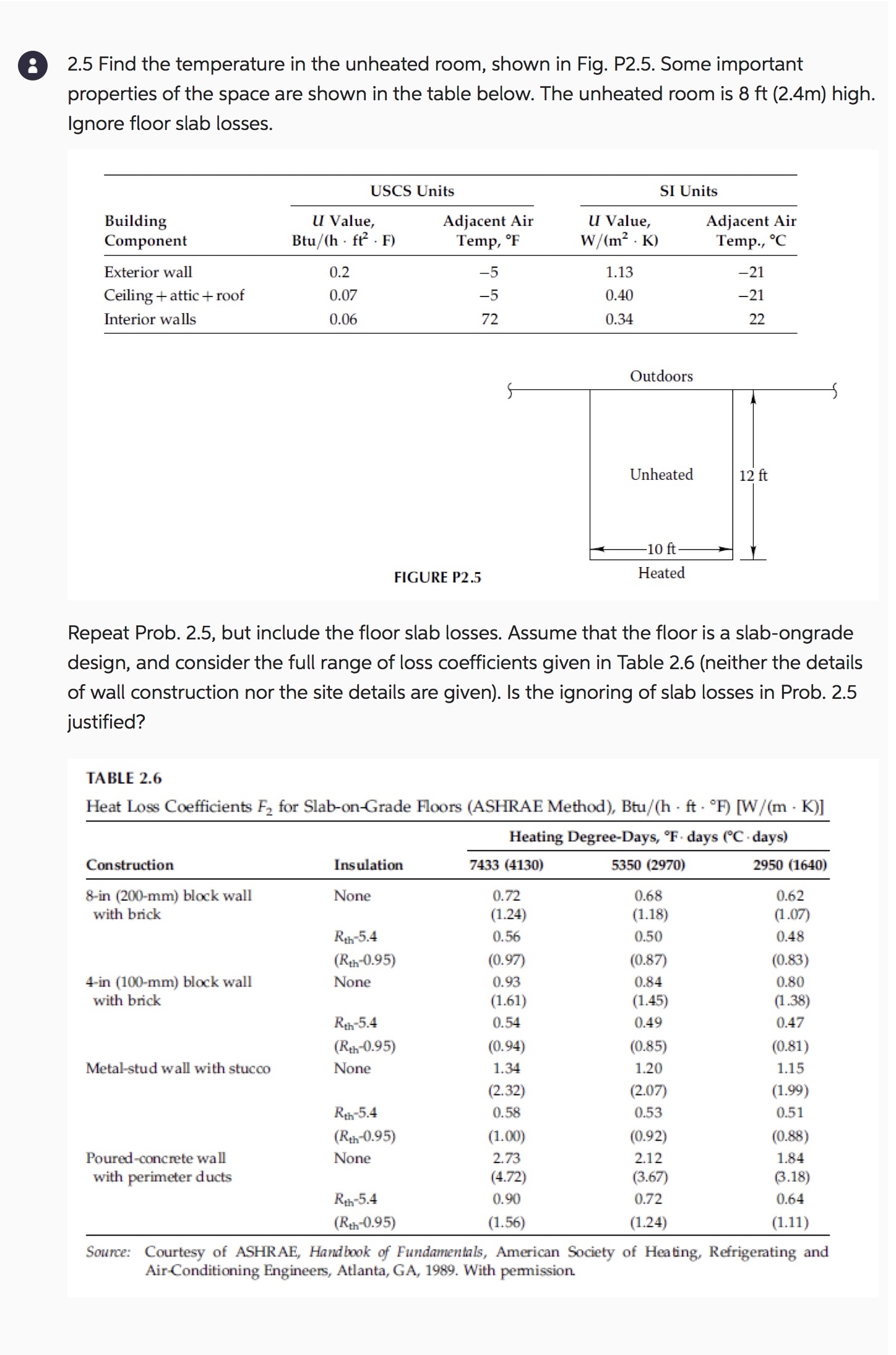 8 2 . 5 Find the temperature in the unheated