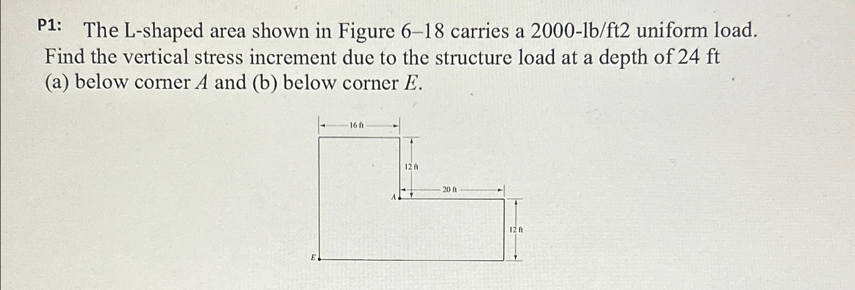P 1 : The L - shaped area shown in Figure 6 - 1 8