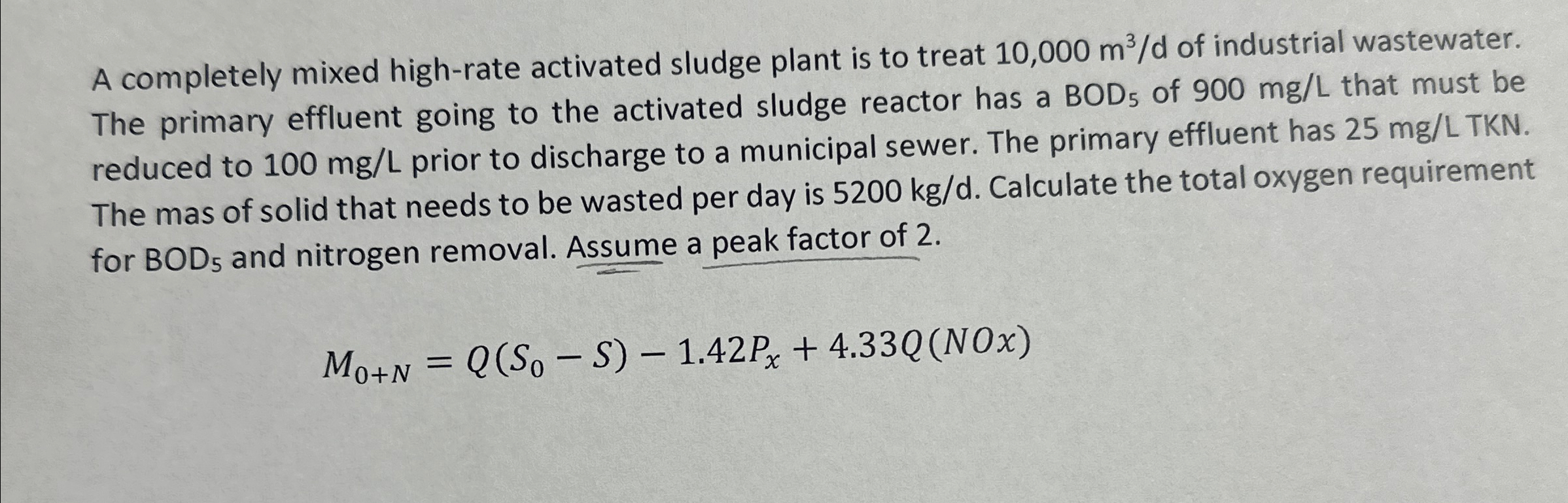 A completely mixed high - rate activated sludge