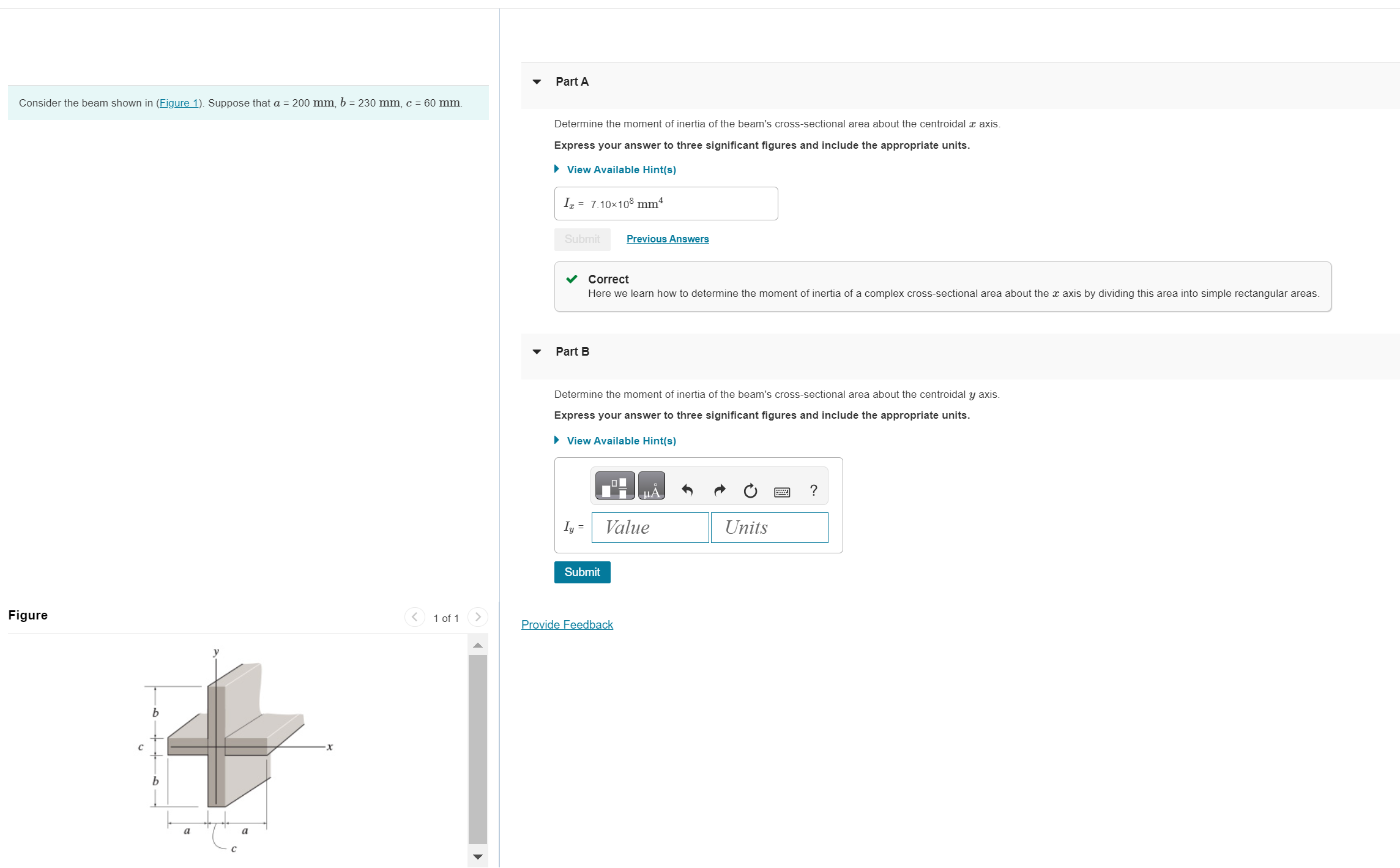 Consider the beam shown in ( Figure 1 ) . Suppose