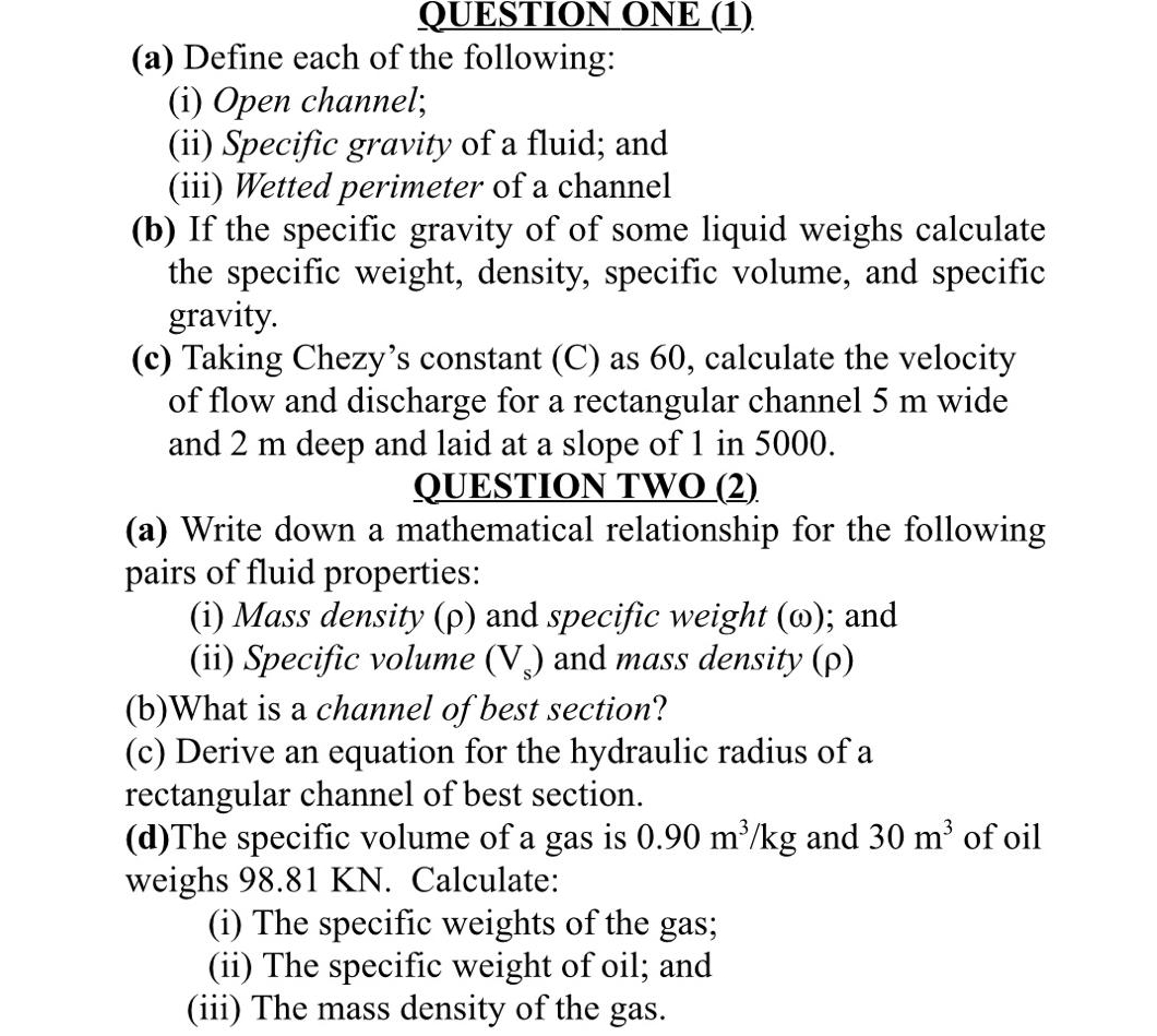QUESTION ONE ( 1 ) . ( a ) Define each of the
