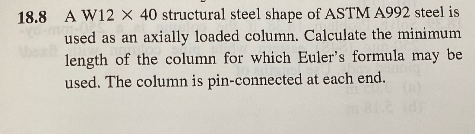 1 8 . 8 A W 1 2 4 0 structural steel shape of