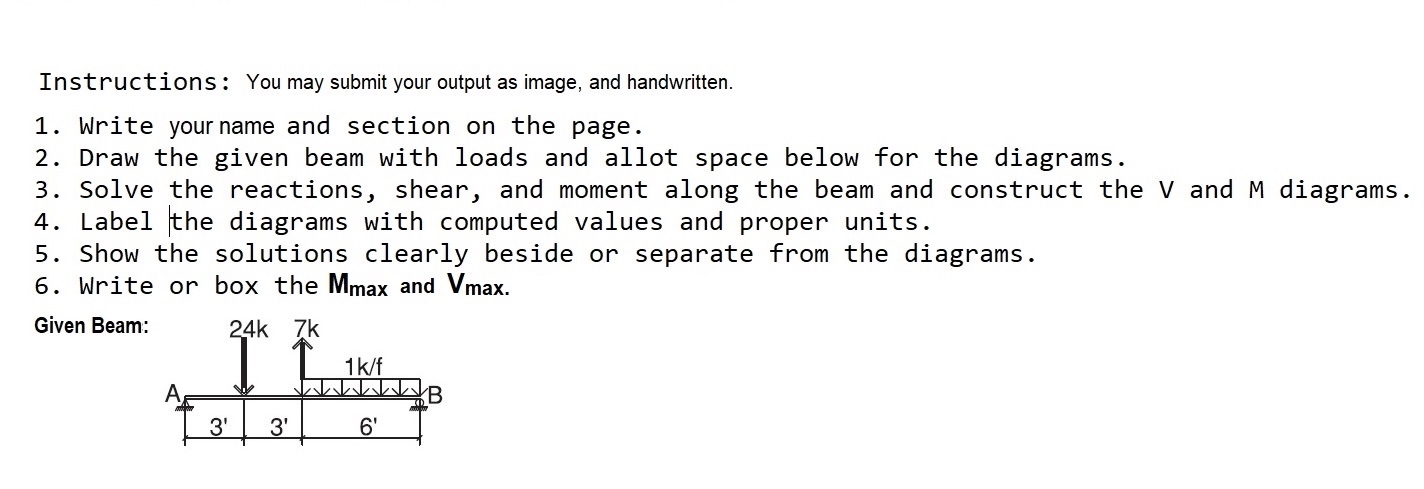 Instructions: You may submit your output as