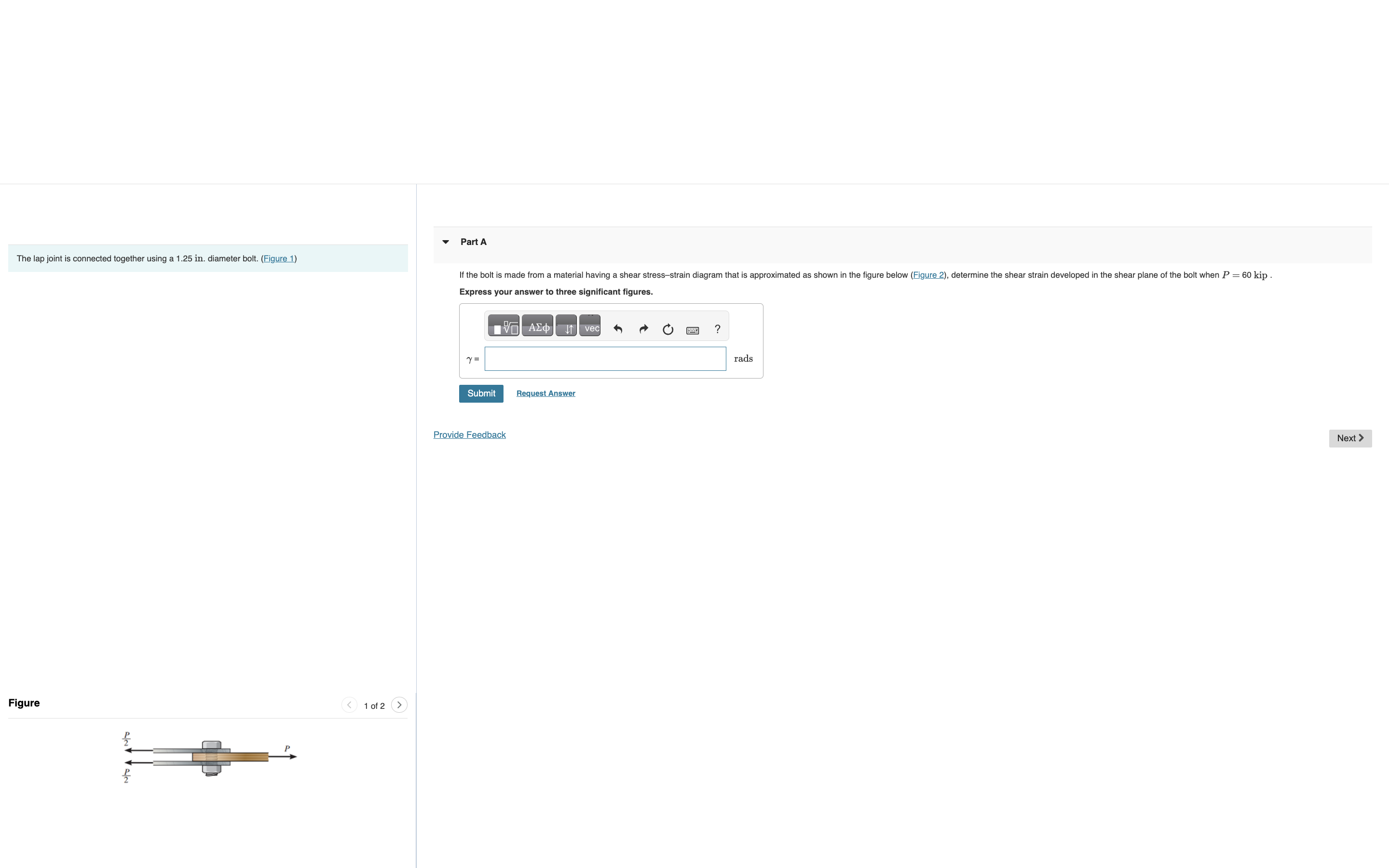 The lap joint is connected together using a 1 . 2