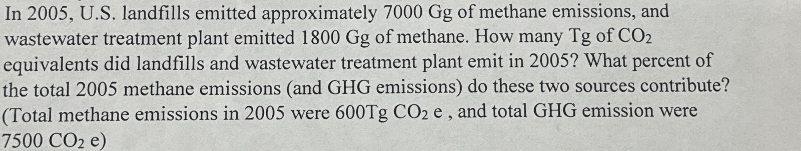 In 2 0 0 5 , U . S . landfills emitted
