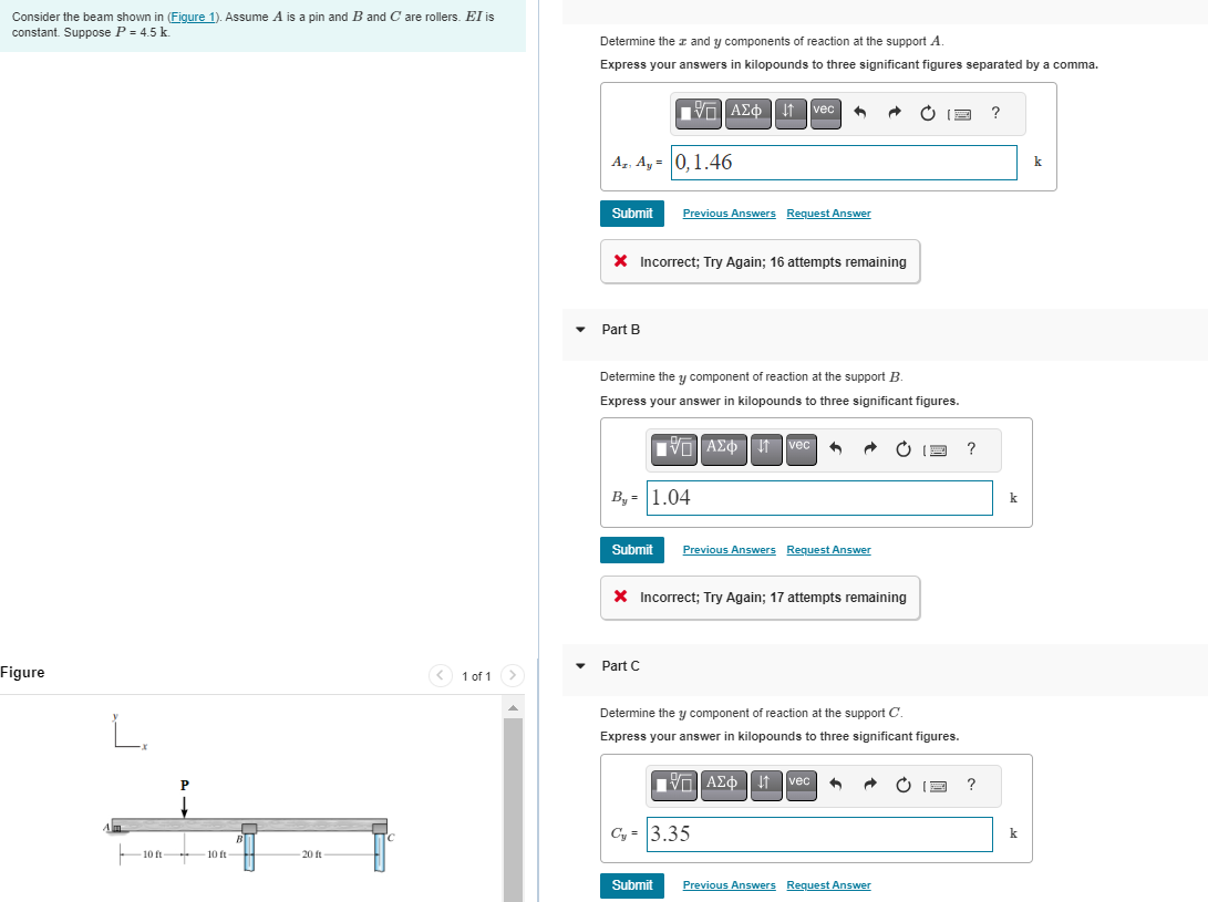 Consider the beam shown in ( Figure 1 ) . Assume