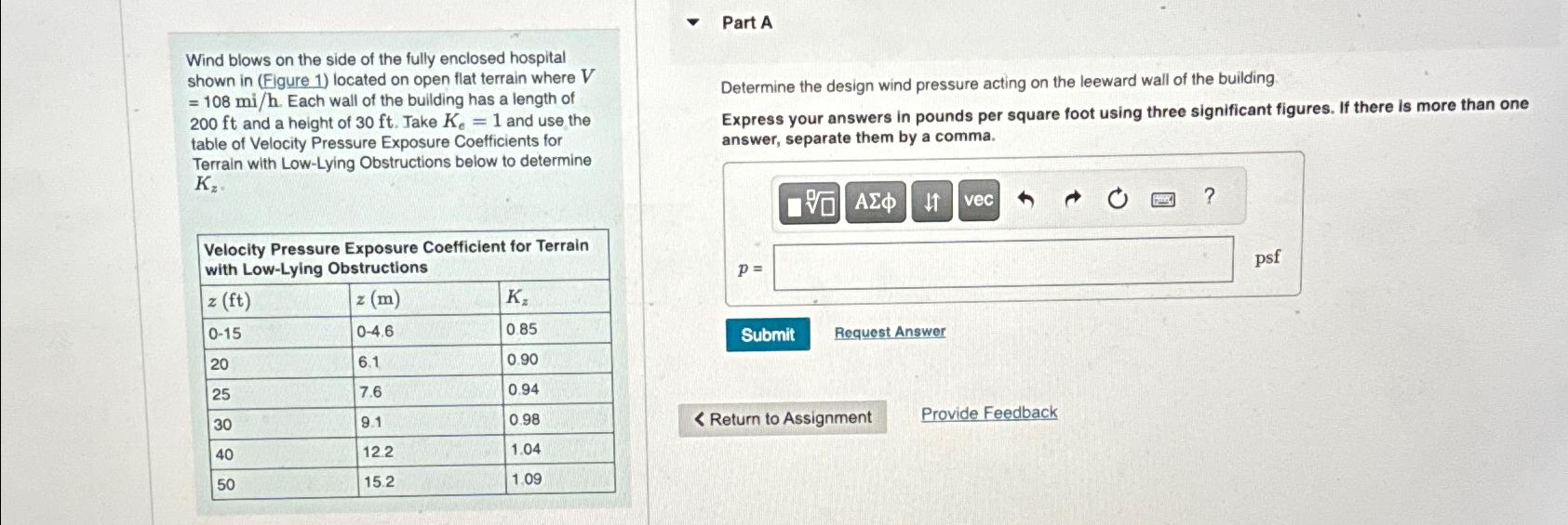Part A Wind blows on the side of the fully