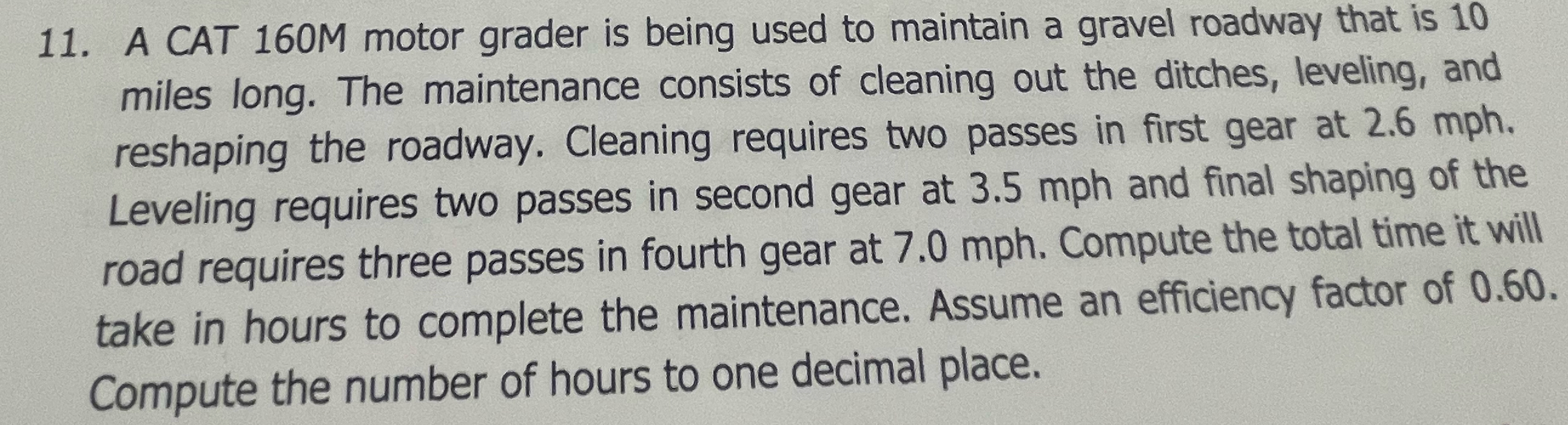 A CAT 1 6 0 M motor grader is being used to