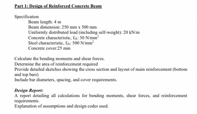 Part 1 : Design of Reinforced Concrete Beam