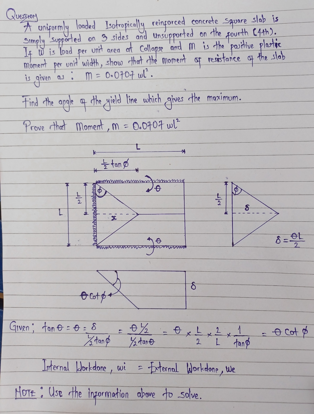 Question A uniformly loaded Isotropically