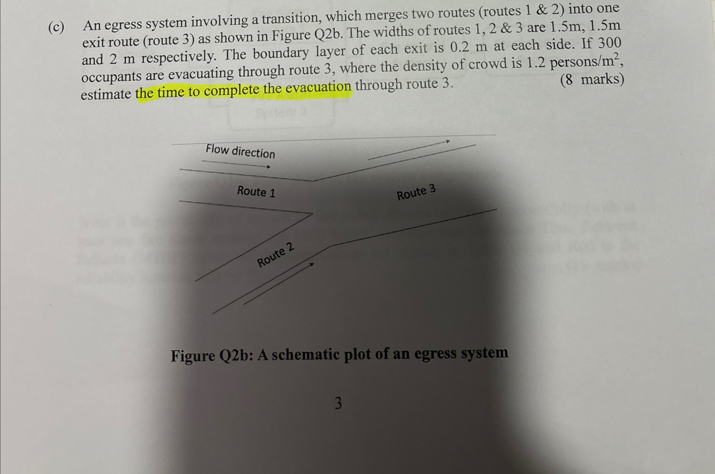 ( c ) An egress system involving a transition,