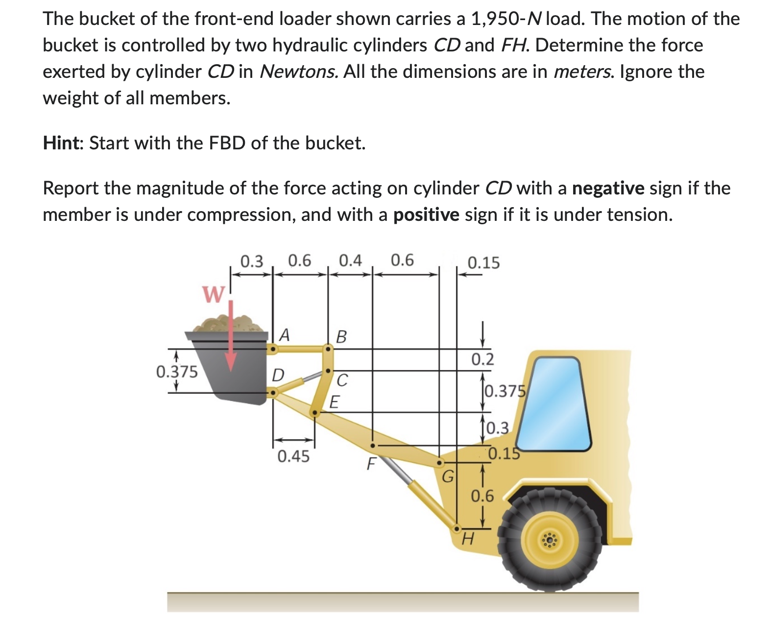 The bucket of the front - end loader shown