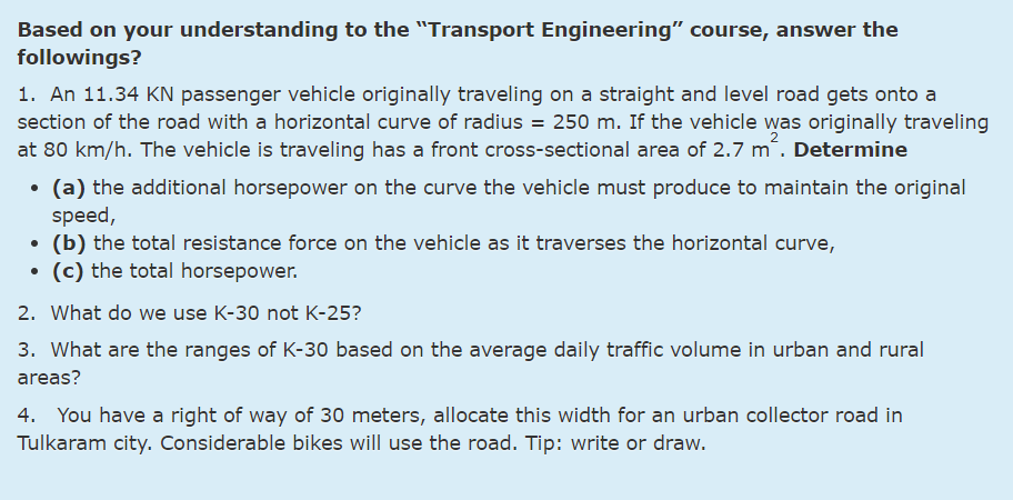 Based on your understanding to the "Transport