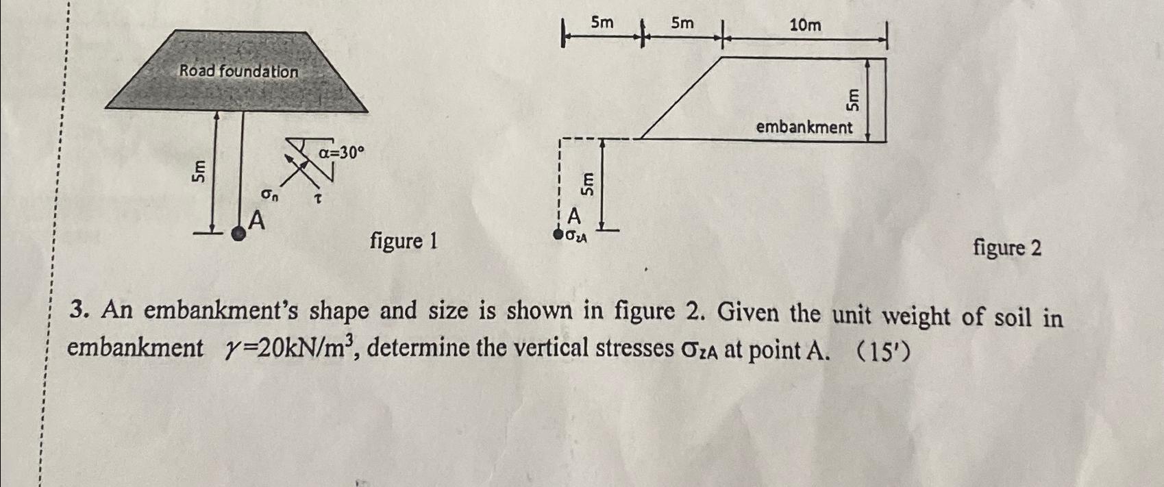 ure 1 figure 2 3 . An embankment's shape and size
