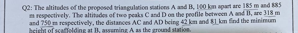 Q 2 : The altitudes of the proposed triangulation
