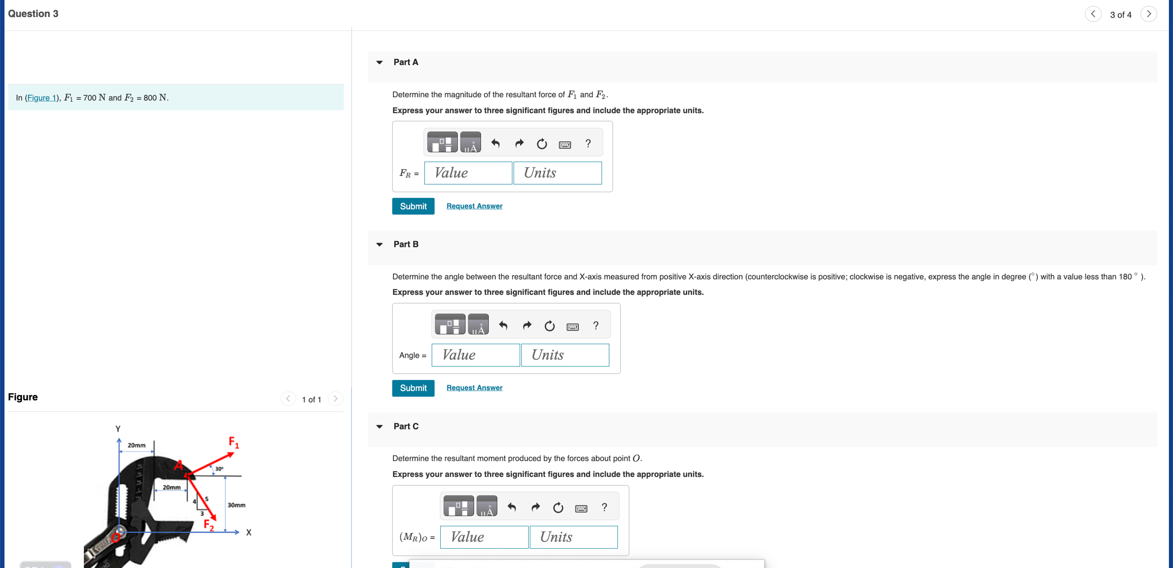 Question 3 Part A Determine the magnitude of the