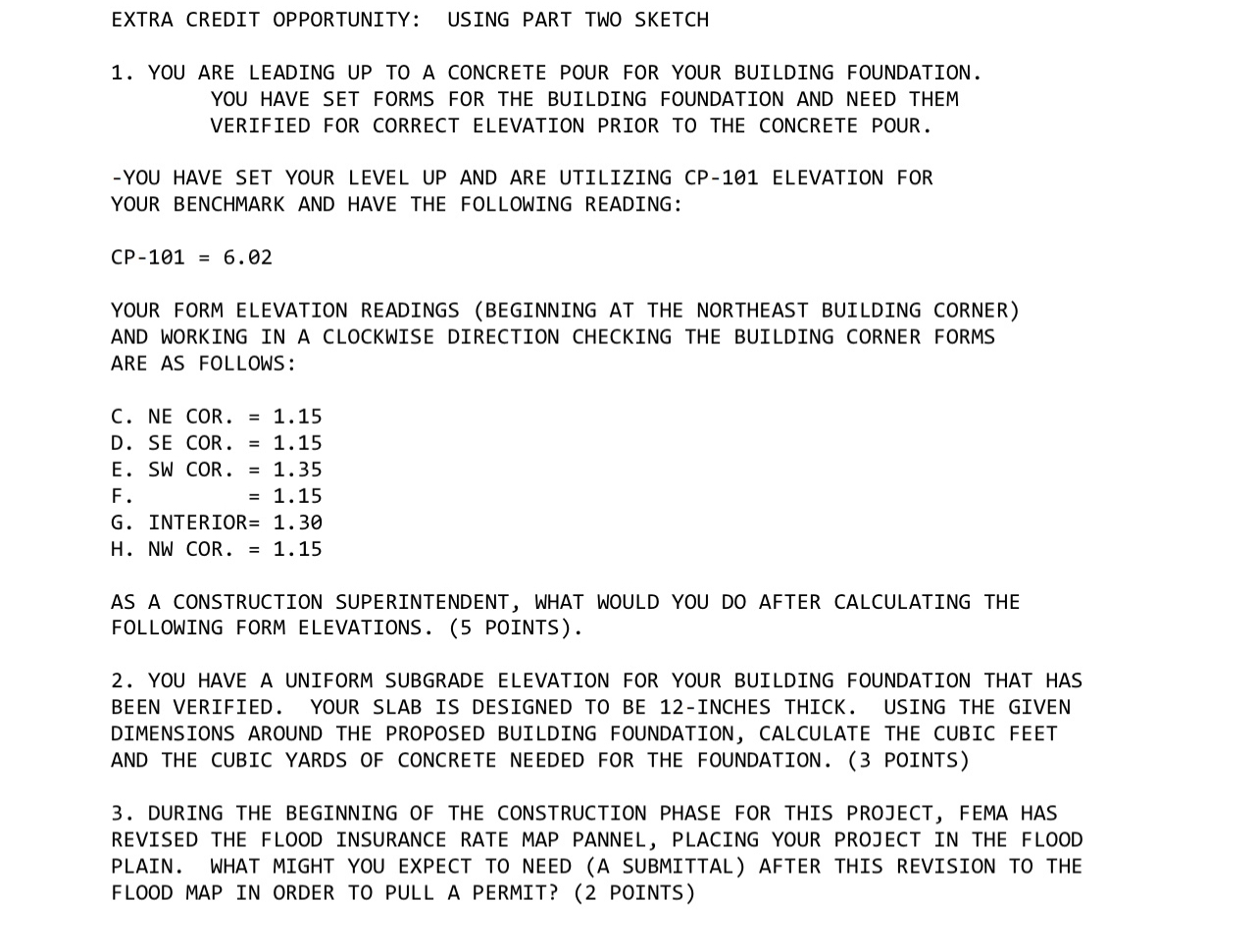 EXTRA CREDIT OPPORTUNITY: USING PART TWO SKETCH