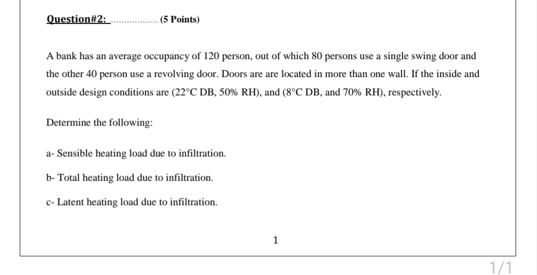 Question# 2 : ( 5 Points ) A bank has an average