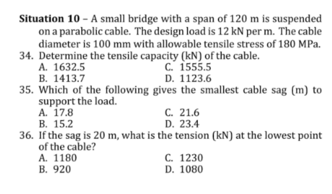 Situation 1 0 - A small bridge with a span of 1 2