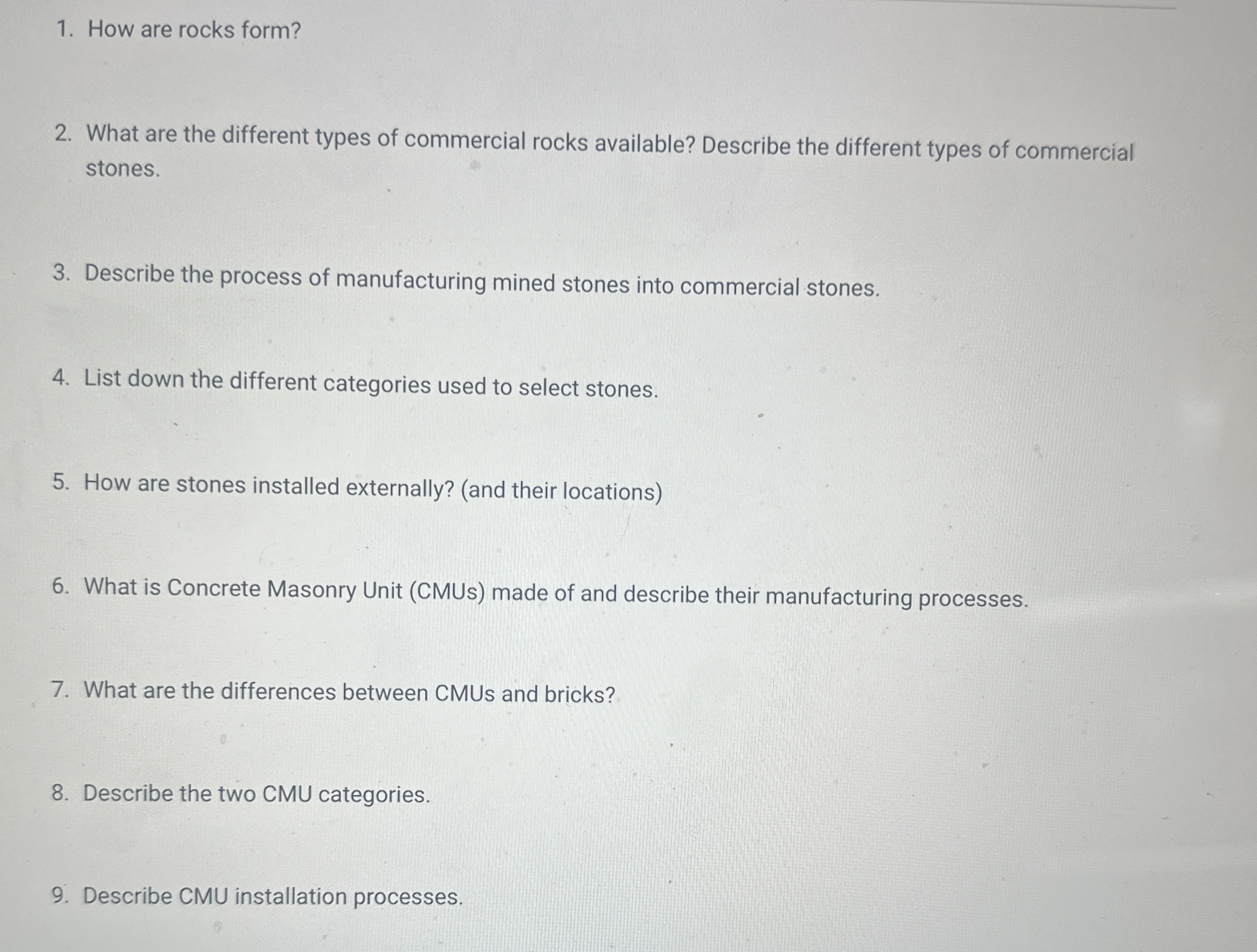 How are rocks form? What are the different types