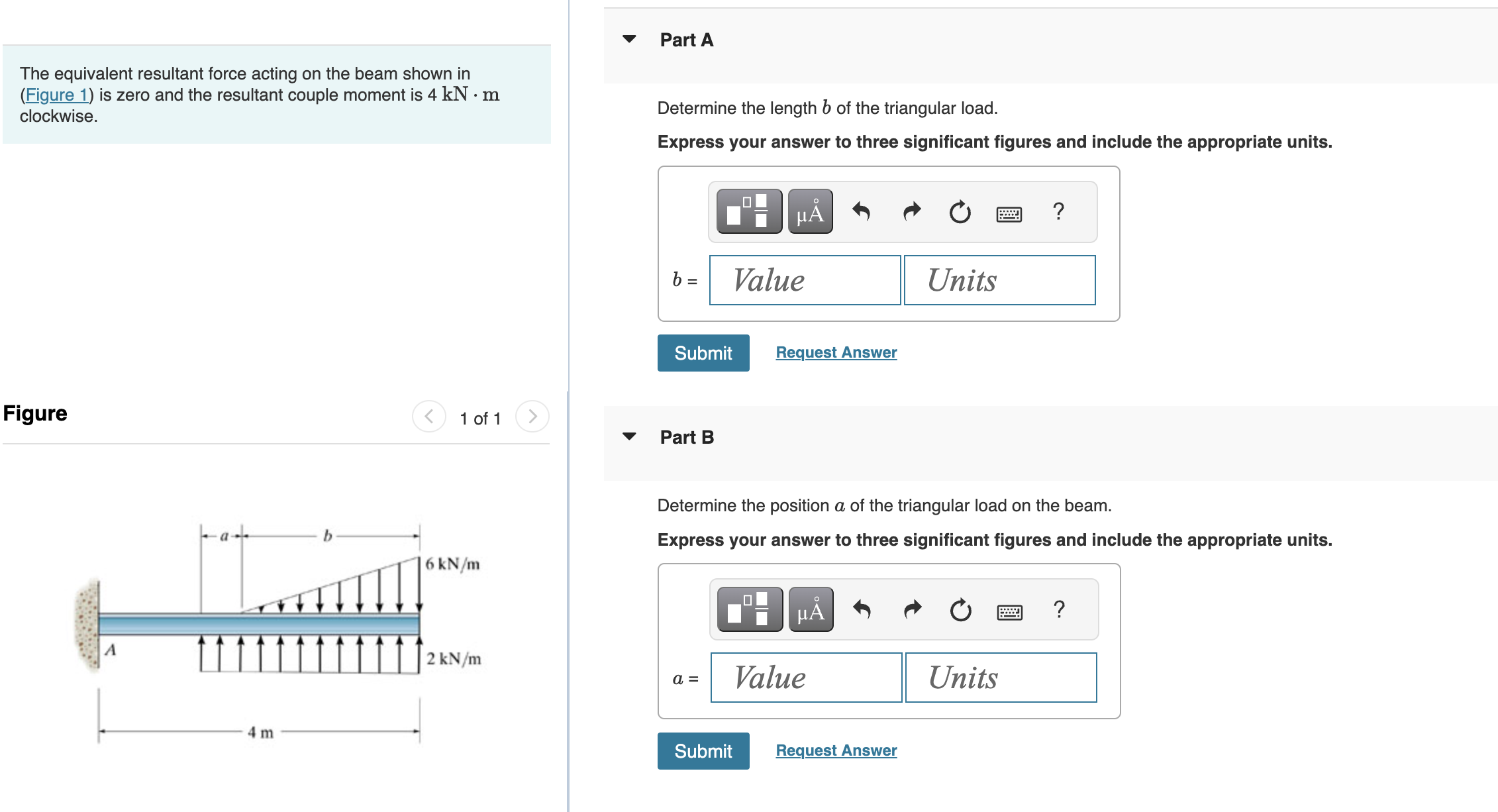 Part A The equivalent resultant force acting on