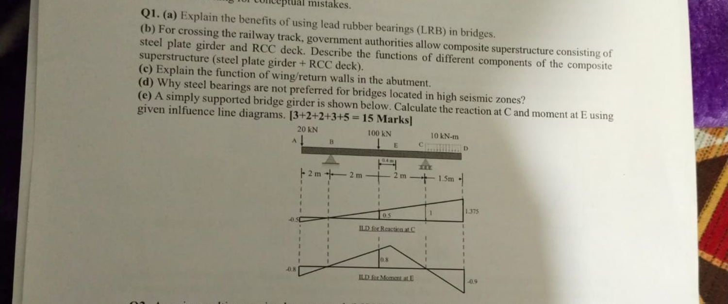 Q 1 . ( a ) Explain the benefits of using lead