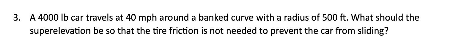 A 4 0 0 0 l b car travels at 4 0 m p h around a