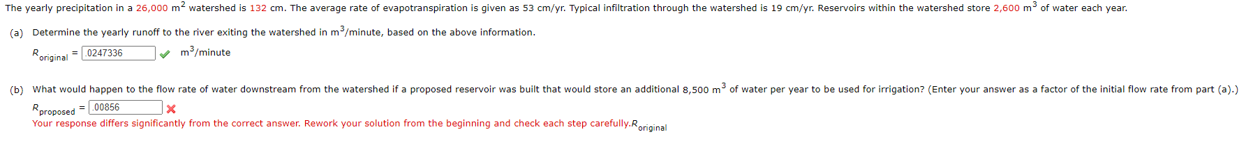 The yearly precipitation in a 2 6 , 0 0 0 m 2