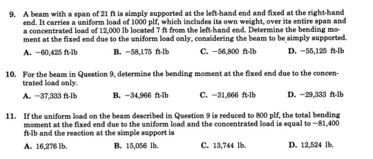 I need solution for 1 1 A beam with a span of 2 1