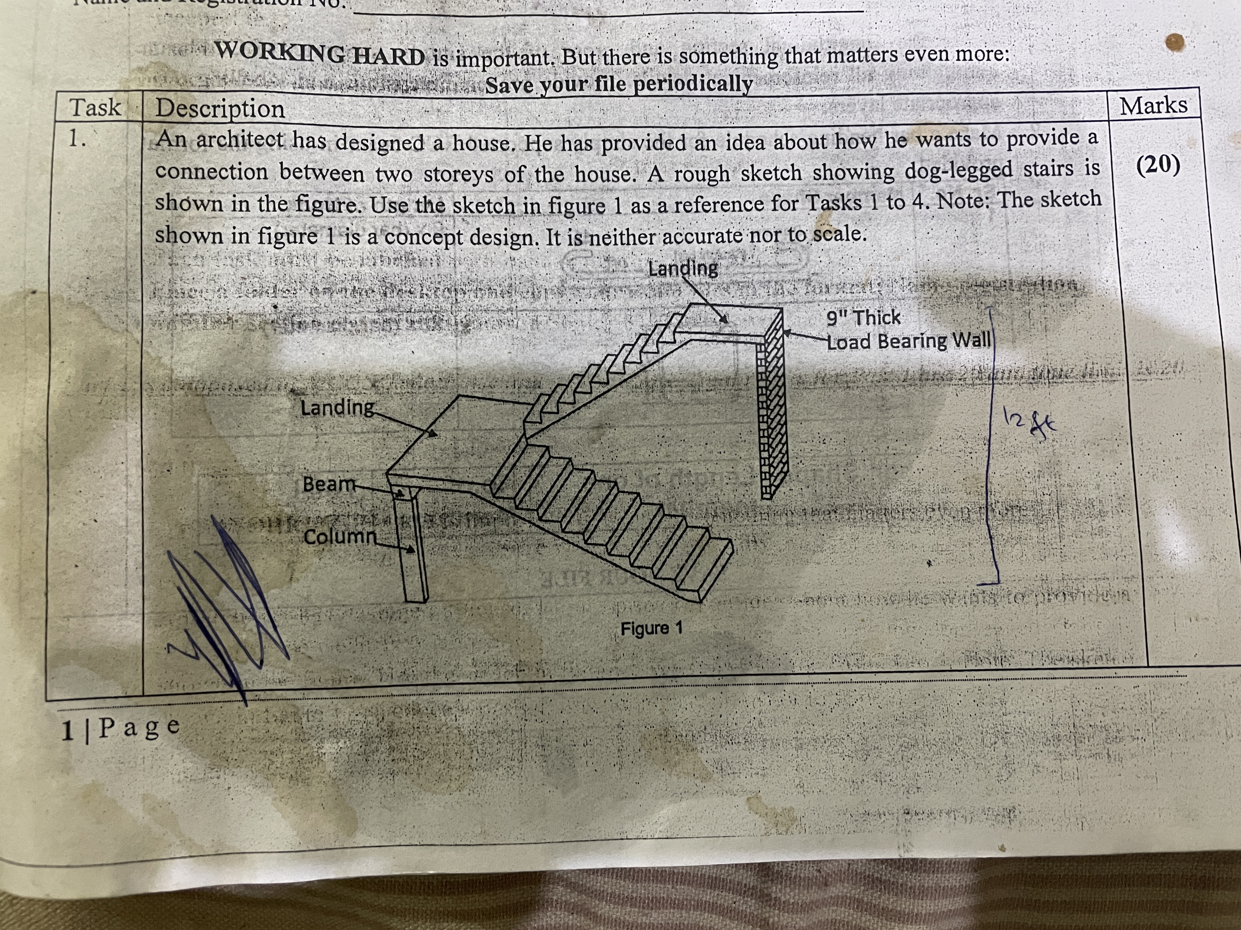 Calculate the number of steps in each flight of