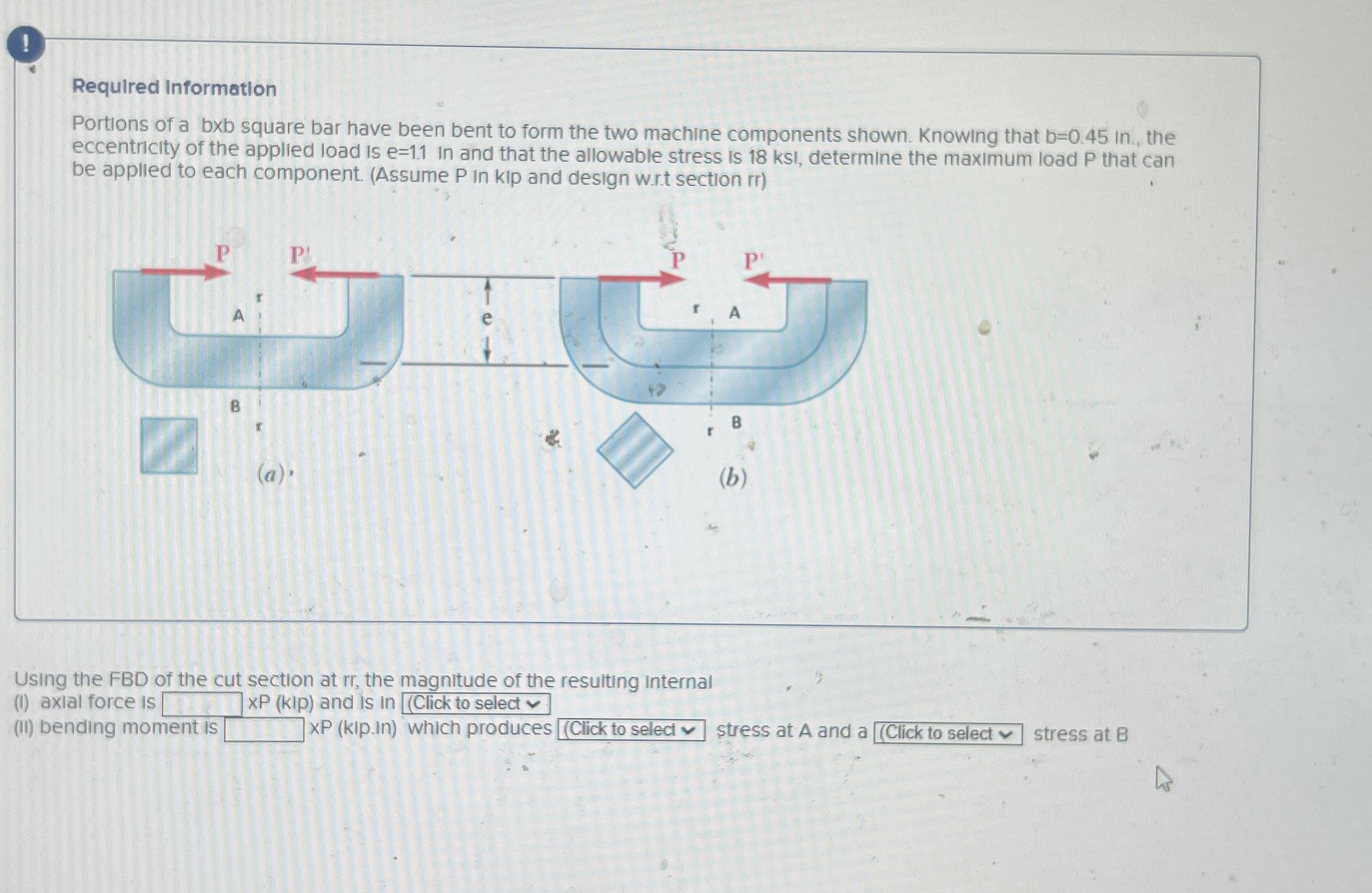 ! Requlred Information Portions of a bxb square