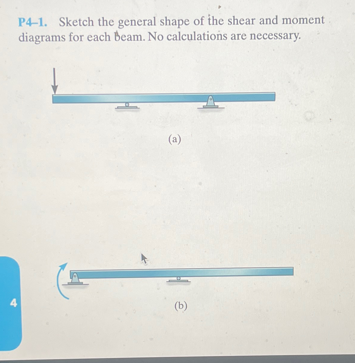 P 4 - 1 . Sketch the general shape of the shear