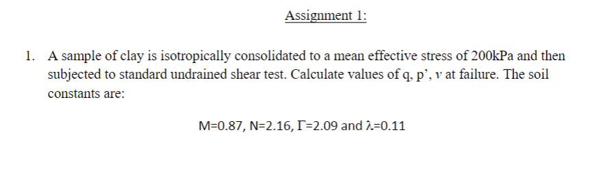 Assignment 1 : give me the solution Q . A sample