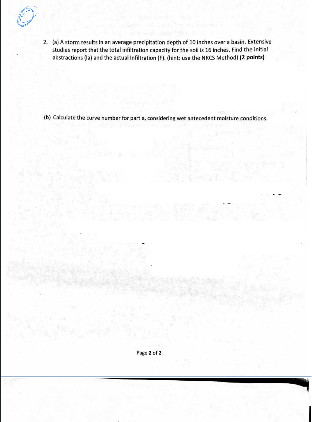 ( a ) A storm results in an average precipitation