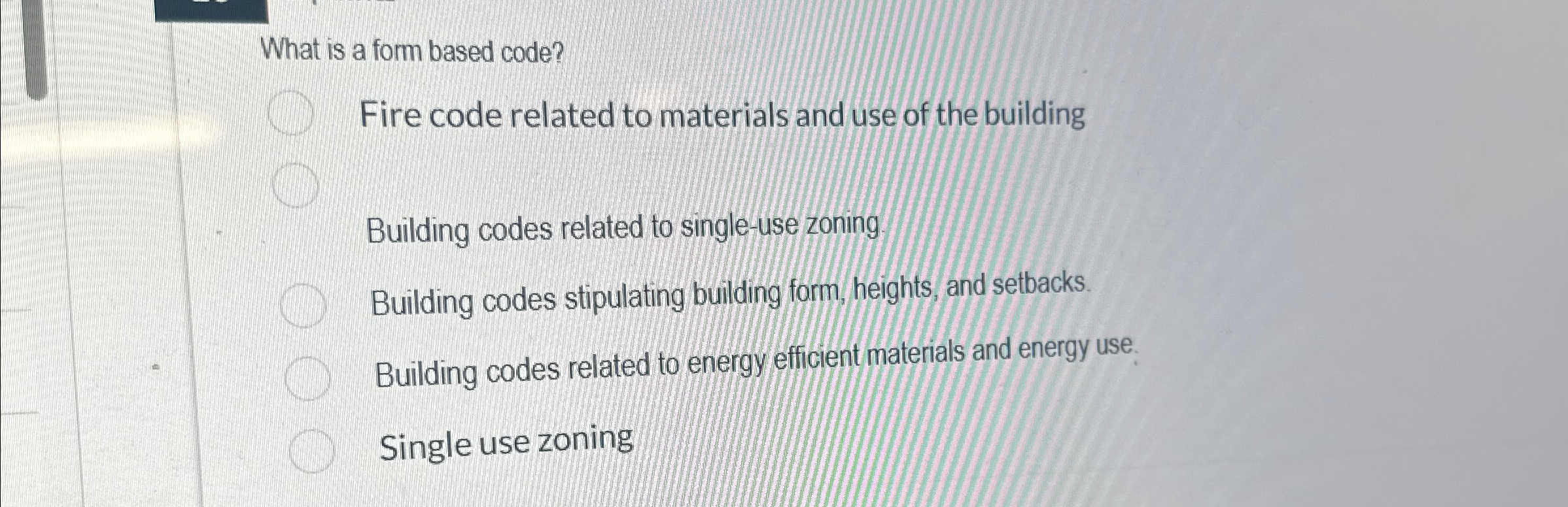 What is a form based code? Fire code related to