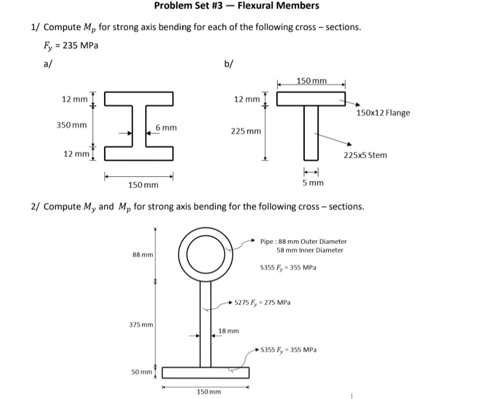 Problem Set # 3 - Flexural Members 1 / Compute M
