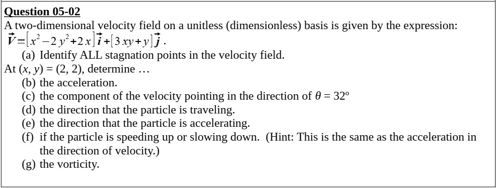 Question 0 5 - 0 2 A two - dimensional velocity