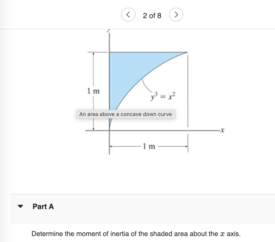 2 of 8 Part A Determine the moment of inertia of