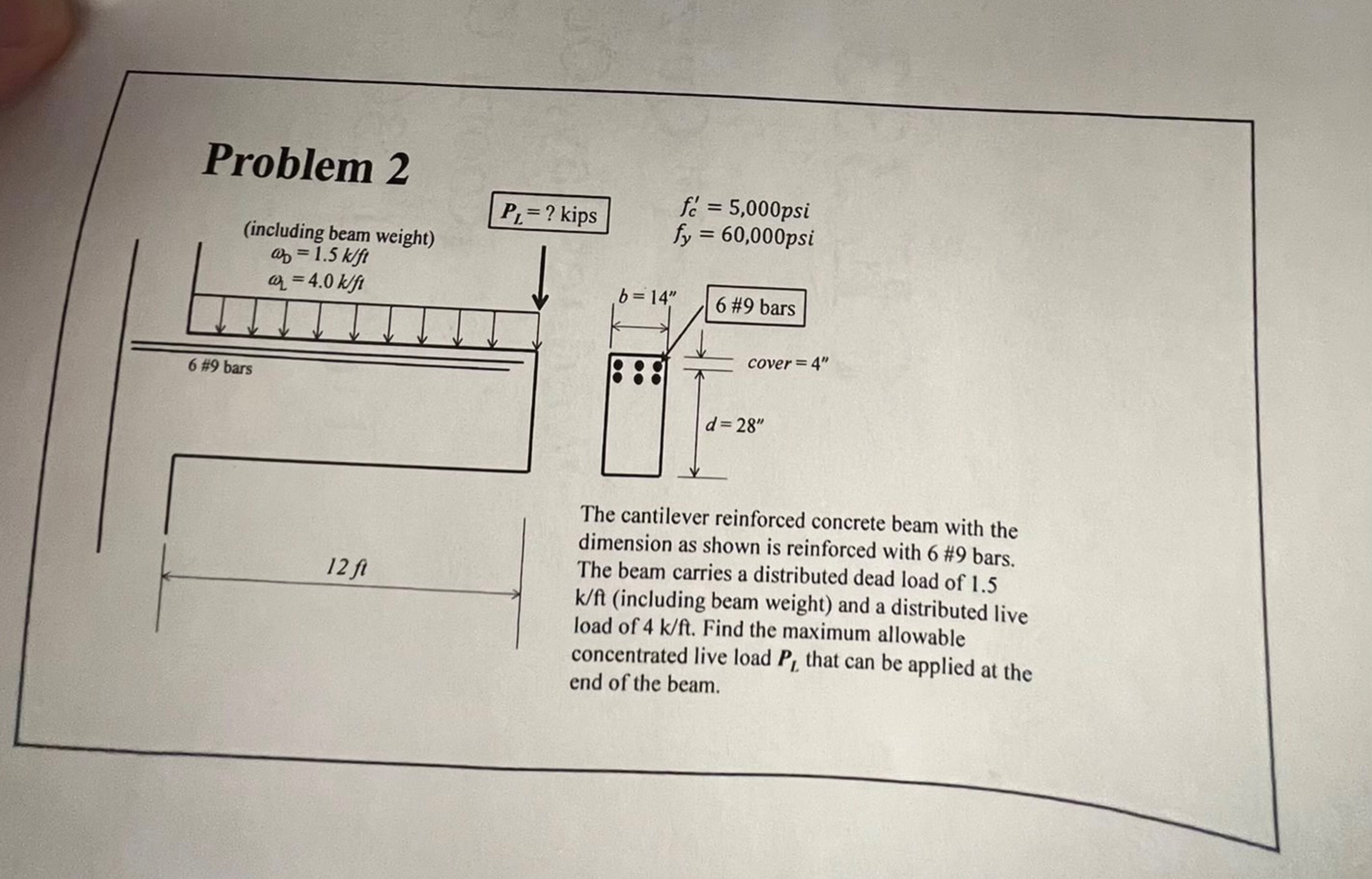 f c ' = 5 , 0 0 0 f y = 6 0 , 0 0 0 The