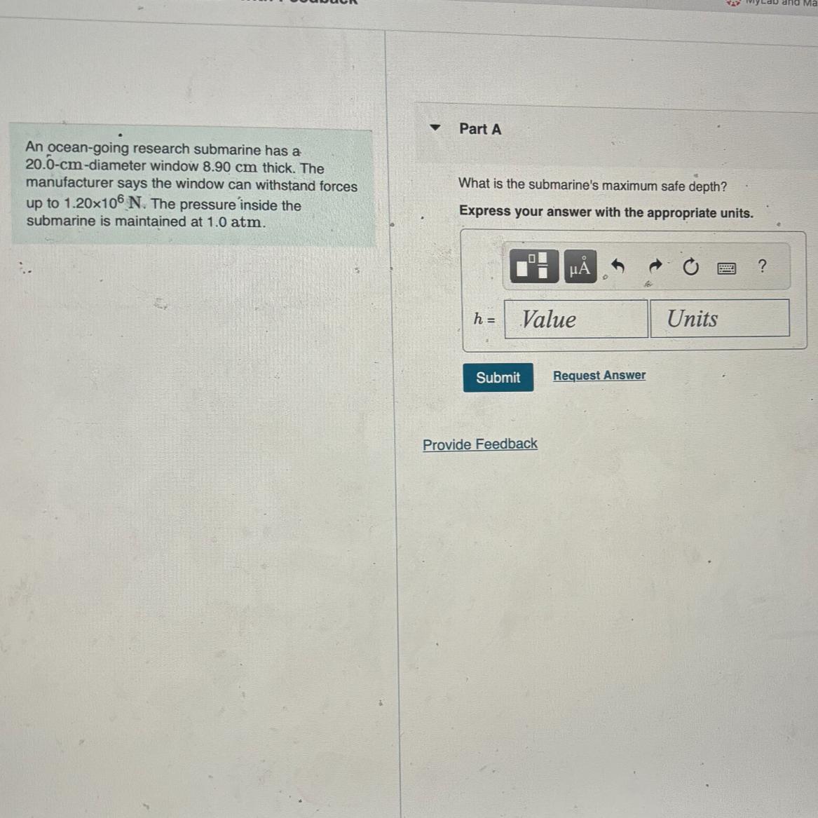 An ocean-going research submarine has a