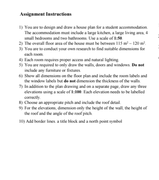 Assignment Instructions You are to design and