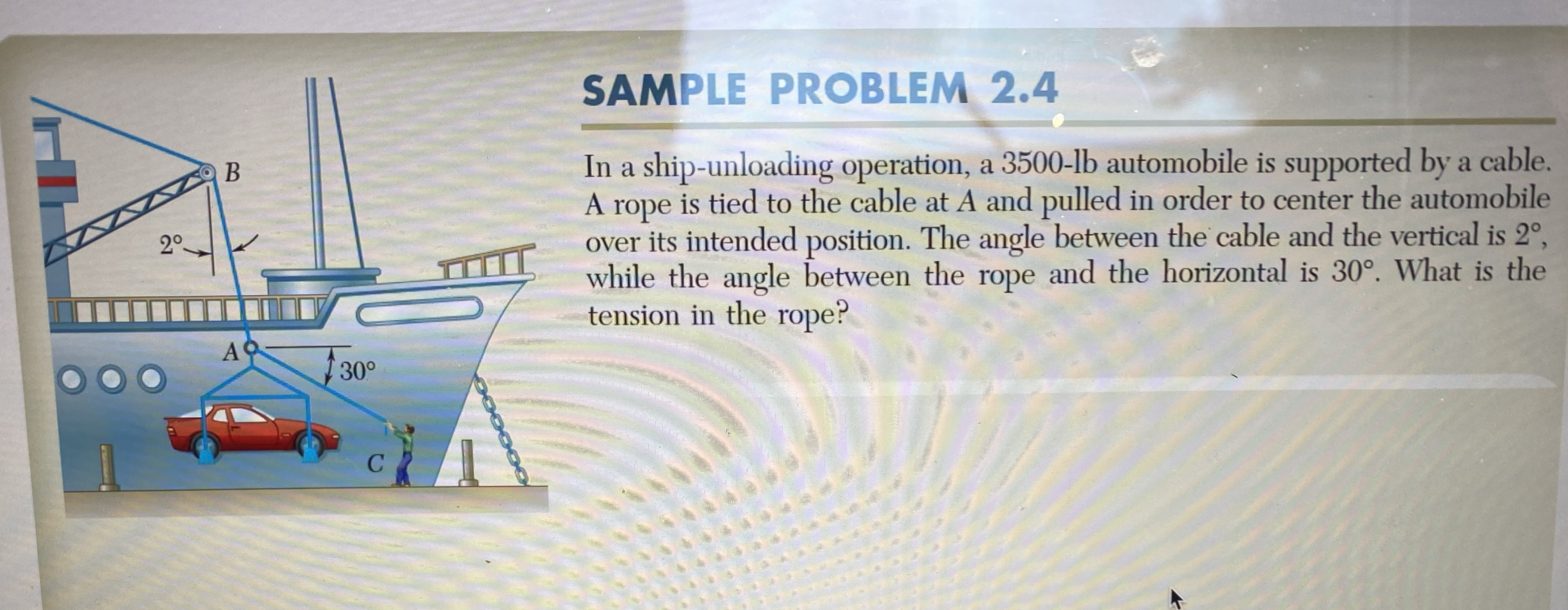 SAMPLE PROBLEM 2 . 4 In a ship - unloading